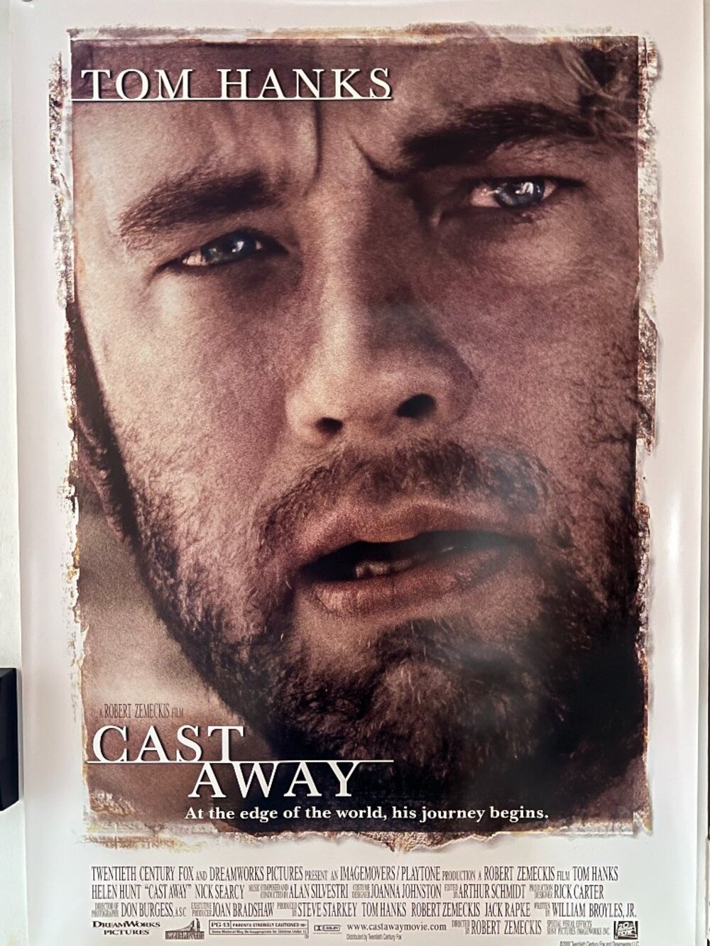 CAST AWAY (2000) - ORIGINAL SINGLE SIDED MOVIE POSTER